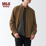MUJI 男式 法兰绒 衬衫 男士长袖衬衣外套 休闲纯棉全棉 ACA77C1A  棕色 L (175/100A)
