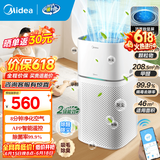 美的（Midea） 空气净化器除甲醛家用新风机 净离子除菌除醛 全屋换气除雾霾烟味灰尘 智能数显美居互联APP智控 【适用大空间】KJ400G-Z1 Pro