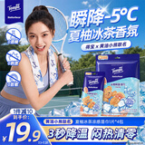 得宝（TEMPO）黄油小熊联名 冰感毛巾1片*4包 超大超厚 清凉湿巾 户外降温湿巾