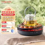 摩飞电器（Morphyrichards）全玻璃养生壶多功能围炉煮茶电陶炉煮茶器煮茶炉泡茶器不挑器具360°环状煨烤MR6096灰