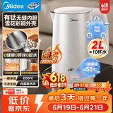 美的（Midea）电热水壶烧水壶钛材质2200W速沸内外双钢保温自动断电养生2L大容量  MK-SH20M127-T【价保618】