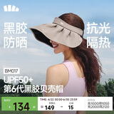 蕉下（beneunder）遮阳帽子女黑胶贝壳防晒帽太阳帽子便携空顶帽大帽檐显脸小BM017