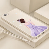 倍思力 适用苹果6plus手机壳iPhone6S PLus男女款防摔全包磨砂保护套超薄软外壳 古董白-蓝色之恋 苹果6plus/6sPLus通用