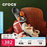 卡骆驰（CROCS）贝雅卡骆班洞洞鞋轻便耐磨一脚蹬休闲鞋女鞋时尚沙滩鞋|205089 黑色/白色-066(含智必星) 41 /42(260mm)