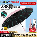 KDISV德国288骨雨伞全自动大号便携加固加厚结实抗风男女士学生晴雨伞 【樱花粉】加厚抗风黑胶 288骨 折叠高颜值ins车载超强抗风暴晴