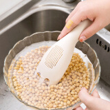 多功能淘米器 厨房淘米勺神器洗米小工具沥水器 不伤手家用洗米器 浅咖色