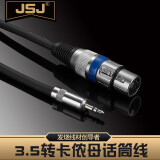 JSJ 卡农线麦克风功放线 卡侬公母 6.5话筒线 3.5莲花RCA 6.35调音台音频线 3.5转卡侬母 3米