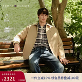 Tommy Hilfiger秋冬男装耐磨衬衫领无绗缝90鹅绒羽绒服/防风防水三合一外套 卡其色AEG L （推荐：150-165斤）