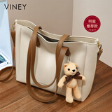 viney【王子璇同款】牛皮斜挎包包女包大容量托特七夕情人节礼物送女友