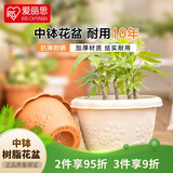 爱丽思加大花盆树脂加厚树脂绿萝多肉窗台简约盆栽种菜盆 1２号茶色