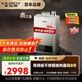 史密斯（A.O.SMITH） 16升精钢燃气热水器 不锈钢换热器包8年 负压燃烧更安全 精控恒温 家用天然气JSQ31-TM5 以旧换新