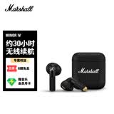 Marshall（马歇尔）MINOR IV耳机真无线重低音防水4代蓝牙长续航户外生日礼物TWS耳麦兼容苹果华为 黑色