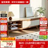 全友家居 现代简约钢化玻璃台面电视柜客厅家用靠墙收纳储物置物柜子