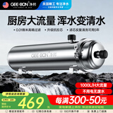 净邦 全屋中央净水器家用管道式超滤机净水机农村井水大流量别墅商用自来水前置过滤器PVDF抗拉伸膜 大流量1000L（适合厨房用）