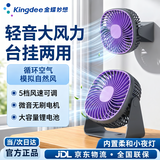 金蝶（kingdee）桌面小风扇usb电风扇迷你轻音小电扇家用卧室学生宿舍办公室台式桌面扇 紫灰色F1010