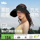 蕉下（beneunder）遮阳帽子女黑胶贝壳防晒帽太阳帽子便携空顶帽大帽檐显脸小BM017