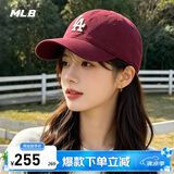 MLB帽子男女棒球帽鸭舌帽骐骥红软顶遮阳3ACP6601N-07RDS