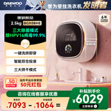 大宇（DAEWOO）全自动滚筒壁挂式洗衣机2.5KG家用超薄迷你小型内衣裤儿童宝宝专用洗烘一体机 三重除菌+双仓投放【DY-BGX08HE洗烘款】