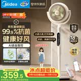 美的（Midea）【幸运草安睡2ProMax】家用空气循环扇直流变频静音小型电风扇净化新款落地扇 智能语音遥控3D摇头