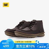 卡特（CAT）工装靴男士马丁靴防滑厚底户外英伦风牛皮靴子P7410N3EDC17 深褐 42