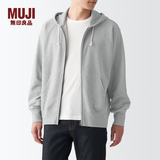 MUJI 男式 紧密编织毛圈 拉链连帽衫 卫衣外套 男士 潮流 ABI10A2A 灰色 L 175/100A