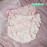 果壳（Gukoo）内裤女春夏HelloKitty联名新款抗菌纯棉裆女士内裤 内裤组合3条 L