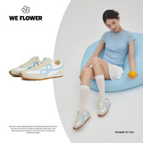 WE FLOWER德训鞋夏季轻便透气运动鞋男女同款低帮舒适情侣款 雾霭蓝 38