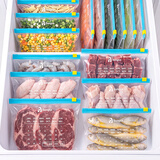 家の物语（KATEI STORY）日本保鲜袋密封袋食品级密实袋冰箱冷冻分装收纳袋封口拉链自封袋 加厚保鲜袋大号1盒+中号1盒+小号1盒 55只
