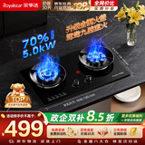 荣事达（Royalstar）【非凡系列】燃气灶煤气灶双灶家用嵌入式九腔鸳鸯灶具台式猛火灶一级能效70%热效率 JZY-R55-2