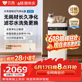 贝昂无耗材空气净化器家用除甲醛除过敏原杀菌消毒医用级空气消毒机除尘除烟味异味净化器【消毒认证】 X3|消毒杀菌除烟味【鸿蒙版】
