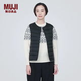 MUJI女式 轻量羽绒便携式背心女款马甲马夹秋冬保暖外搭羽绒内胆 黑色 M (160/84A)