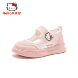 HELLOKITTY童鞋儿童网眼鞋夏季运动鞋女童单网透气小白鞋公主单鞋6038粉色35