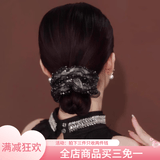 晓青瓜水钻大肠发圈气质甜美满钻轻奢后脑勺发饰头花头绳头饰女2026款 水钻轻奢发圈F2182