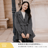 香影双面呢羊毛大衣女2025冬季新款呢子中长款高级感白色毛呢外套 中灰 S 155/80A/85-95斤