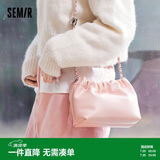 森马（Semir）斜挎包温柔软糯单肩包云吞包可爱纯色女包生日礼物105324153024