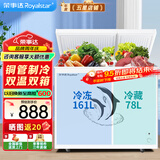 荣事达（Royalstar）冰柜商用大容量全冷冻卧式冰柜家用冷藏冷冻两用冷柜双温商用大冰柜冷冻柜展示柜 【269双温】长0.98米 | 双温双箱