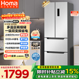 奥马（Homa）326升法式多门家用电冰箱超薄风冷无霜一级能效双变频节能直拉抽屉四开门326WF/B