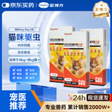 欧博方狗狗猫咪驱虫药体内外一体同驱跳骚除耳螨吡虫啉莫昔克丁滴剂 0.80ml【猫咪4kg~8kg 3支】