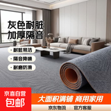 灰色地毯耐脏房间客厅卧室全铺商用办公室大面积满铺隔音整铺地垫 灰色加厚TPE单条纹 200*300cm