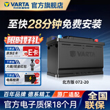 瓦尔塔（VARTA）北方专享版免维护汽车电瓶蓄电池 适用于迈腾 高尔夫 速腾 马自达 072-20【东北三省专供】