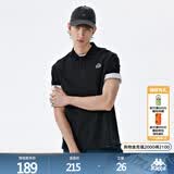 卡帕（Kappa）背靠背夏季新款男士运动polo衫男t恤短袖翻领半袖男款K0D32PD01D