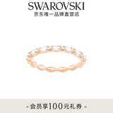 施华洛世奇（SWAROVSKI）【生日礼物】  MATRIX 戒指 经典闪亮轻奢饰品女 镀玫瑰金色 52mm-12号 5366583
