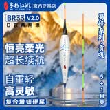 米极江湖新品BR33夜光漂升级增韧硬尾浮漂日夜两用电子漂高灵敏鱼漂行程漂 BR33 青花瓷 -3号 吃铅:2.1g 自重:1.19g