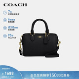 蔻驰（COACH）【品牌直供】女士ROWAN迷你手提波士顿包黑色CW328礼物