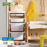 宜家（IKEA）TROFAST舒法特塑料收纳盒儿童玩具储物盒收纳神器分层学生宿舍 亮绿色储物箱42x30x23cm