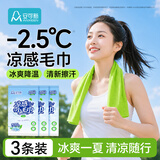 安可新冰感毛巾夏季降温冰巾冷感提神降温湿巾纸开学军训独立便携 3条