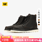卡特（CAT）马丁靴工装靴男鞋经典款BRAVADO轻户外复古时尚牛皮面机车靴子男 黑色P712947 42