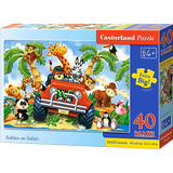 Castorland巧思进口拼图大片40片 儿童系列 小动物聚会040131