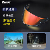 ENKIDU镜片适用 shoei z8 x15头盔 日夜通用 晚霞红 变色全盔替换镜片