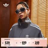 adidas复古风休闲梭织立领夹克外套男女秋季阿迪达斯官方三叶草   深灰   M
